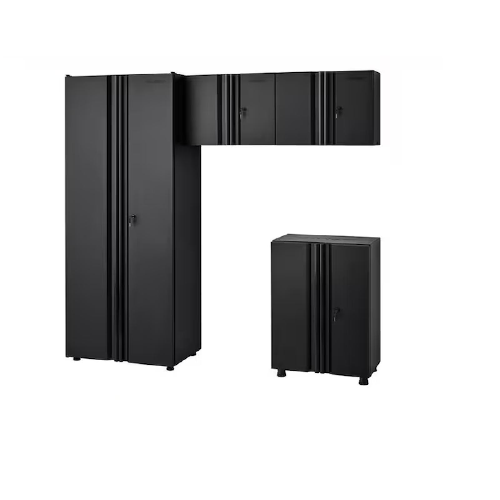 DALLAS LOCATION - Husky 4-Piece Regular Duty Welded Steel Garage Storage System in Black
