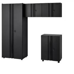 DALLAS LOCATION - Husky 4-Piece Regular Duty Welded Steel Garage Storage System in Black