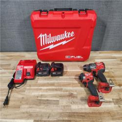 HOUSTON LOCATION - AS-IS Milwaukee FUEL 18V Lithium-Ion Brushless Cordless Hammer Drill and Impact Driver Combo Kit