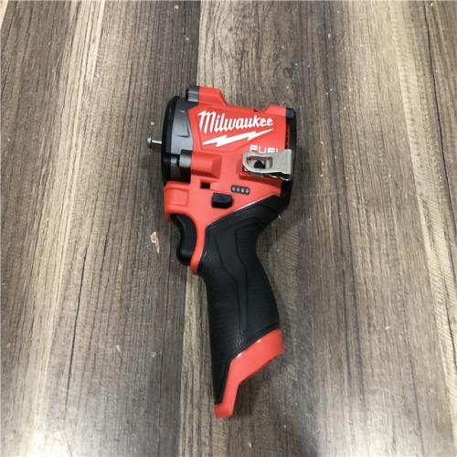 AS-IS Milwaukee FUEL 12V Lithium-Ion Brushless Cordless Stubby 3/8 in. Impact Wrench (Tool-Only)