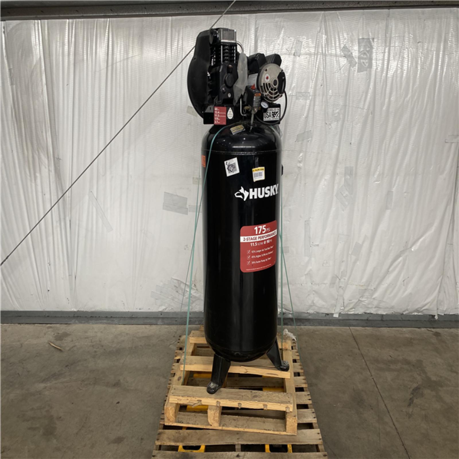 Houston Location AS IS - Outdoor Power Equipment HUSKY 60-Gallon Stationary Air Compressor