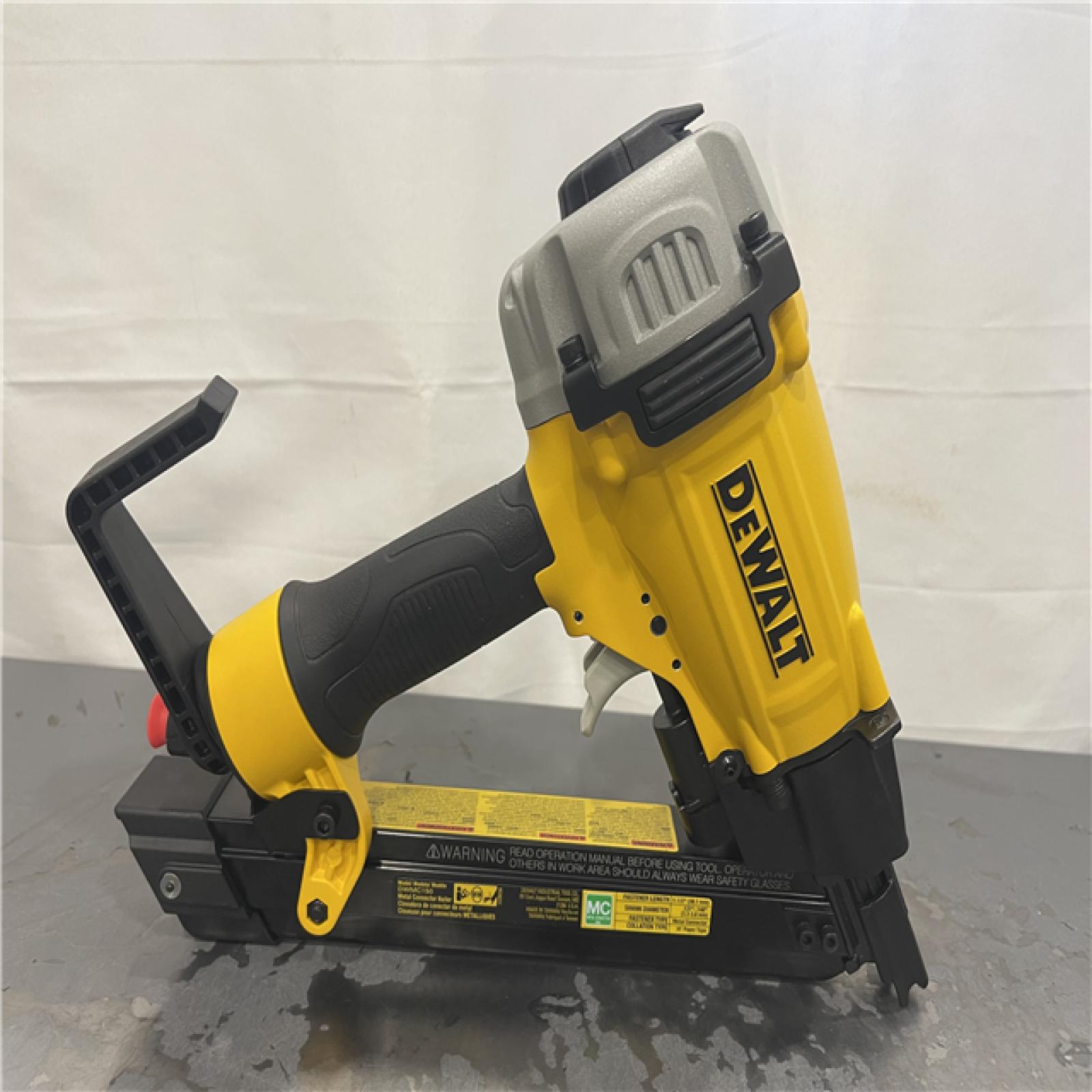 AS-IS- DEWALT 35-Degree Pneumatic Metal Connector Nailer