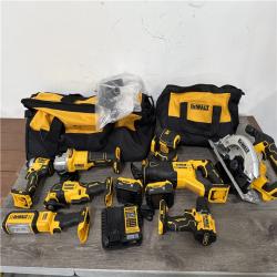 CALIFORNIA AS-IS DeWalt 8-Tool Combo Kit  Includes (2) Batteries  Charger & (2) Bags