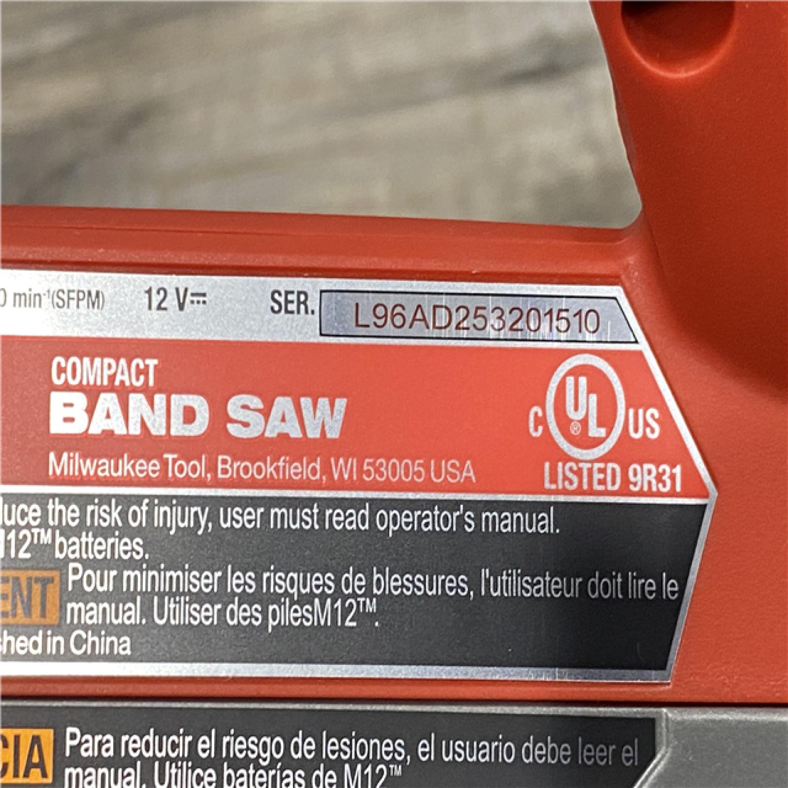 AS-IS Milwaukee FUEL 12V Lithium-Ion Cordless Compact Band Saw (Tool-Only)