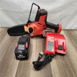 AS-IS Milwaukee M18 FUEL 8 in. 18V Lithium-Ion Brushless HATCHET Pruning Saw Kit with 6Ah High Output Battery and Charger