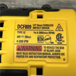 AS-IS DEWALT Atomic 20V Max Lithium-Ion Brushless Cordless Compact 1/4 in. Impact Driver Kit