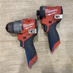 AS-IS Milwaukee FUEL 12-Volt Lithium-Ion Brushless Cordless Hammer Drill and Impact Driver Combo Kit