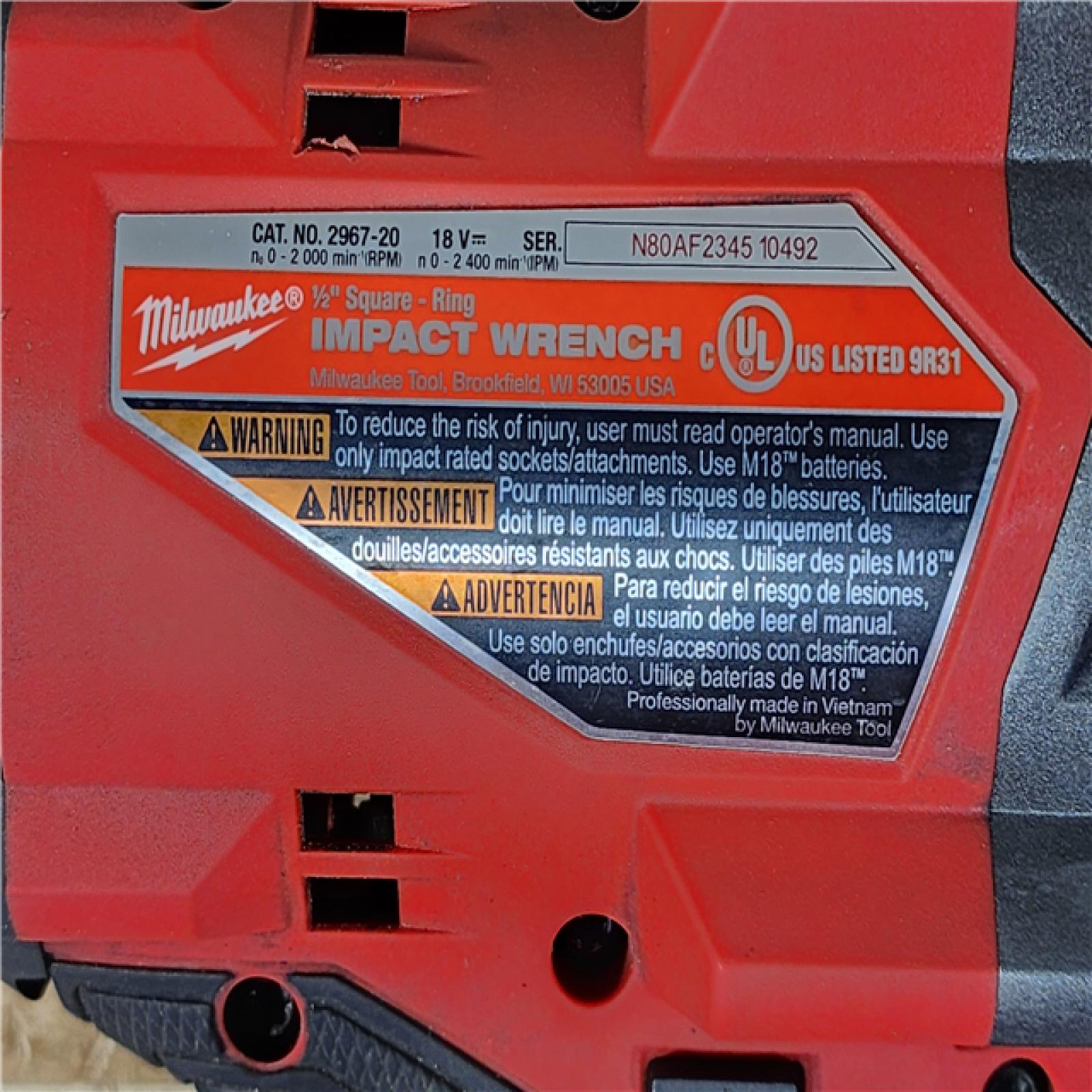 HOUSTON LOCATION - AS-IS Milwaukee FUEL 18V Lithium-Ion Brushless Cordless 1/2 in. Impact Wrench with Friction Ring (Tool-Only)