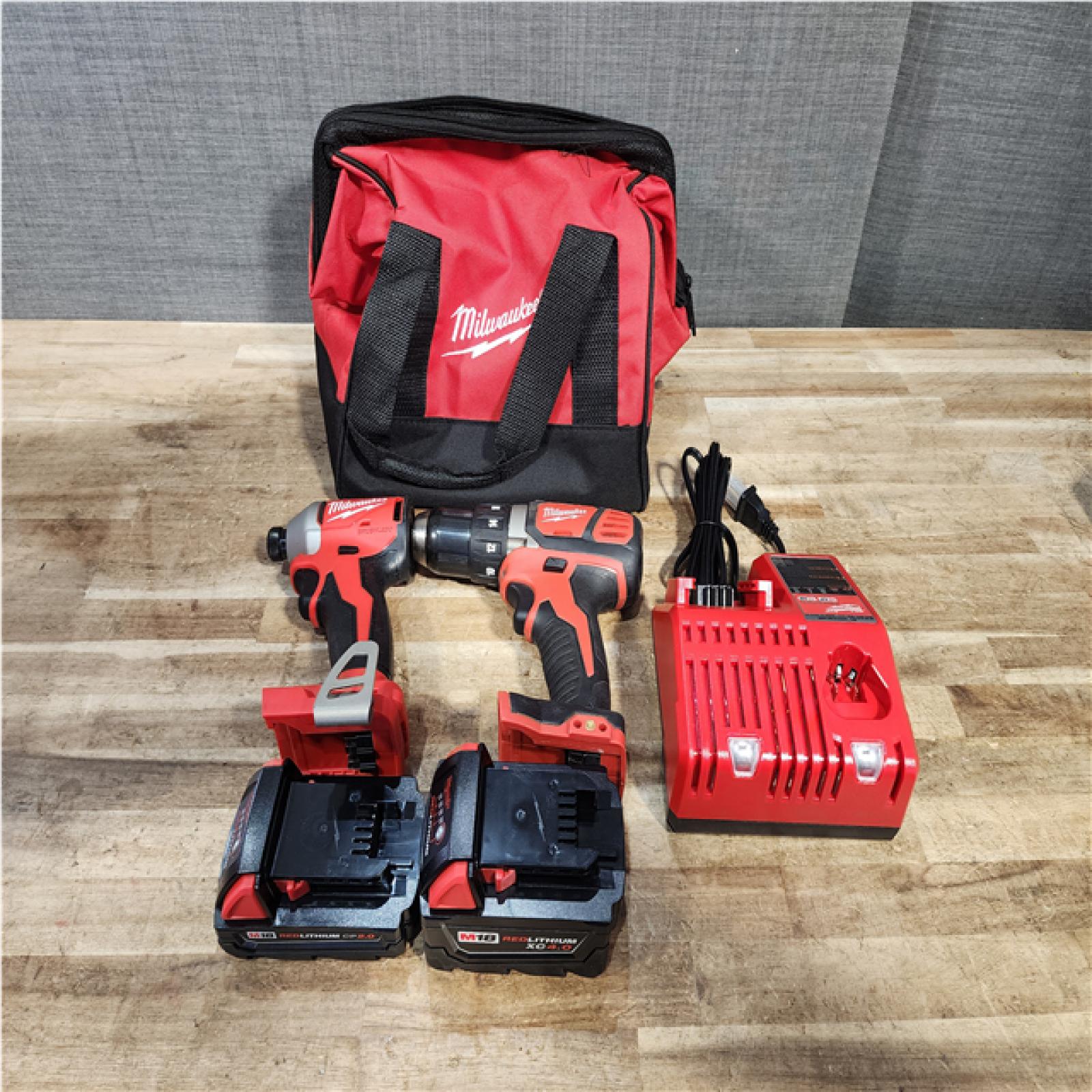 Houston Location AS-IS Milwaukee 18-Volt Lithium-Ion Brushless Cordless Compact Hammer Drill/Impact Combo Kit