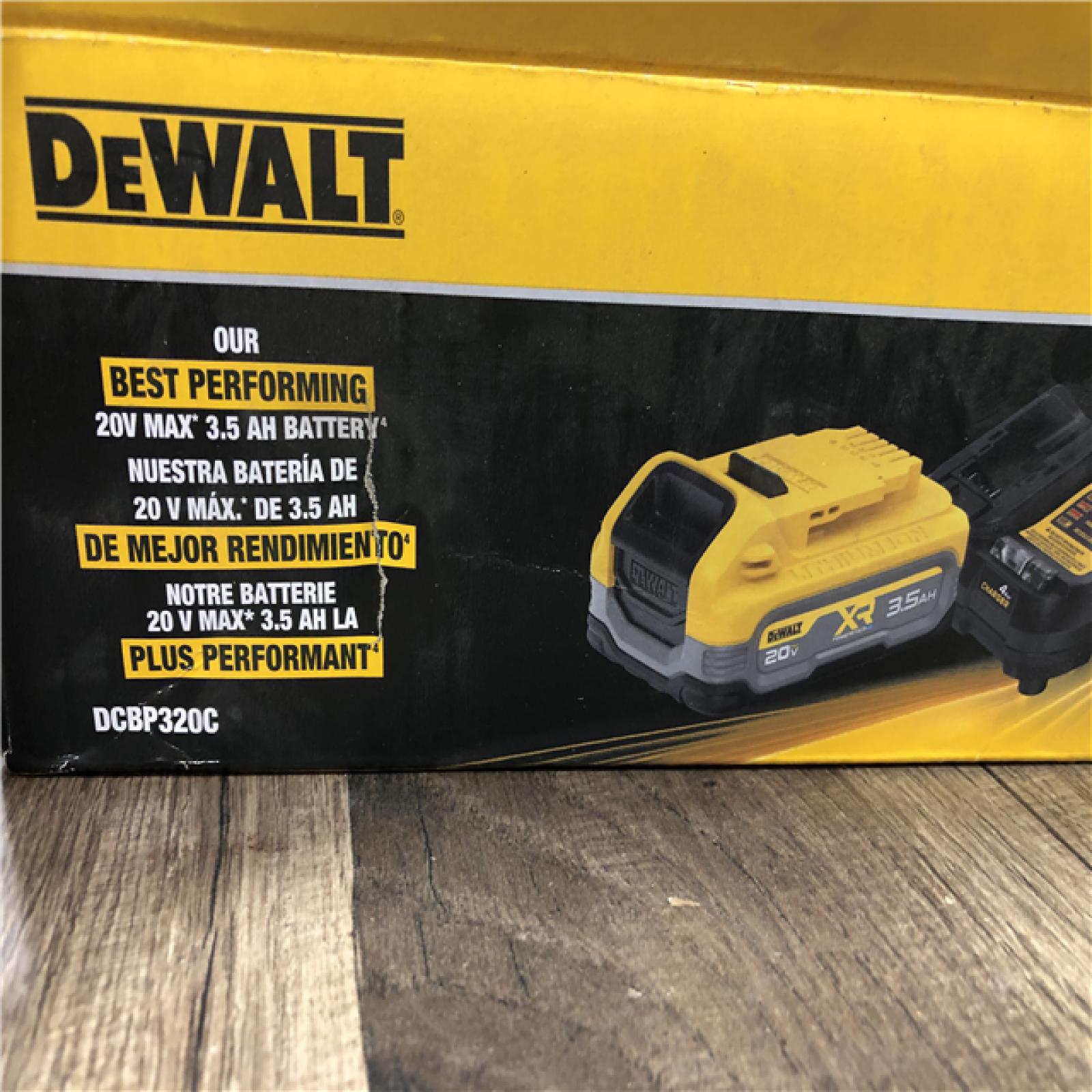 NEW- DEWALT 20V MAX XR POWERSTACK Lithium-Ion Battery Starter Kit with 3.5Ah Battery and Charger