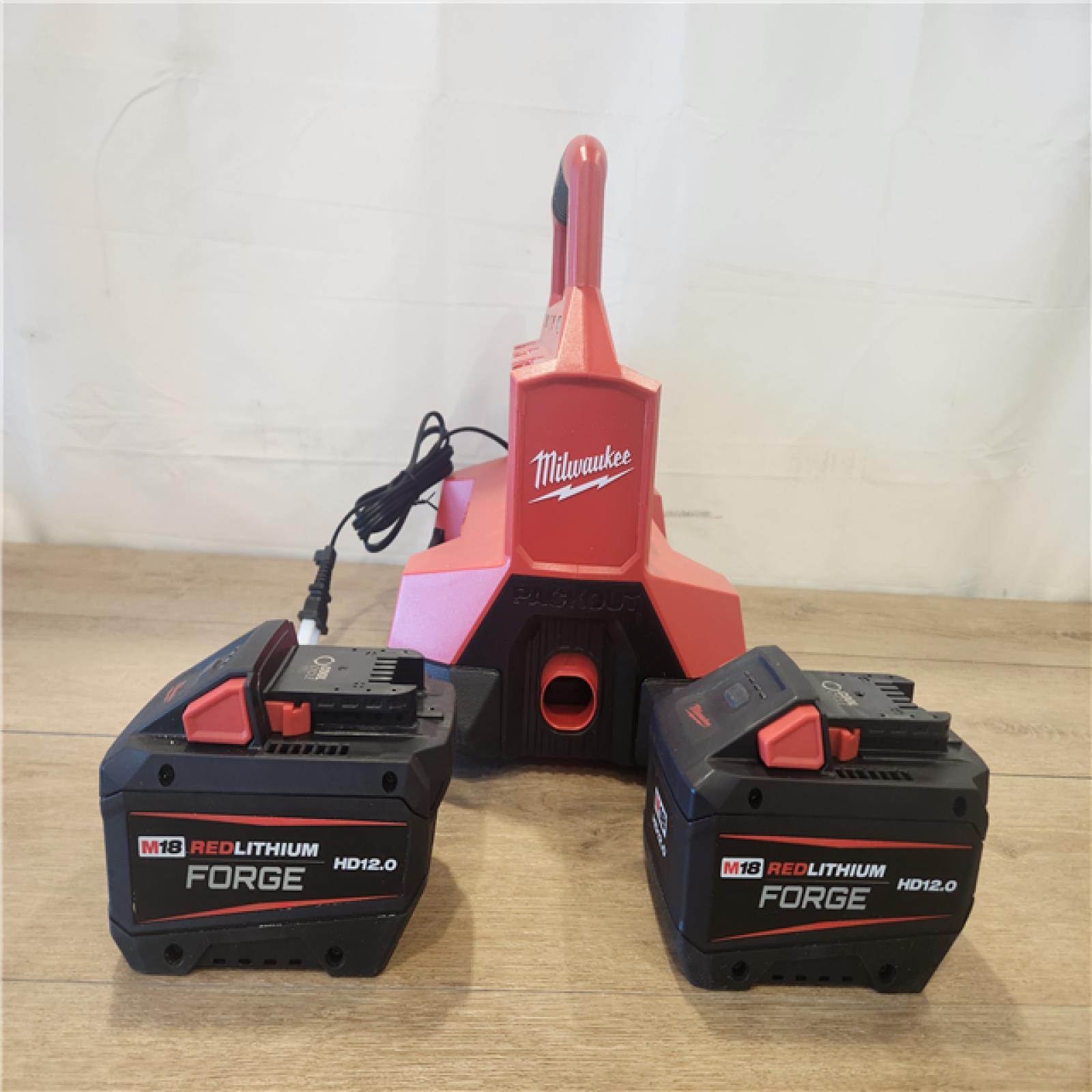 AS-IS- Milwaukee M18 18V Lithium-Ion REDLITHIUM FORGE Starter Kit with Two 12.0 Ah Battery