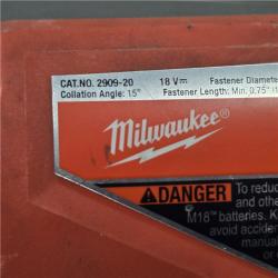 AS-IS Milwaukee M18 FUEL 18V Cordless Coil Roofing Nailer (Tool Only)