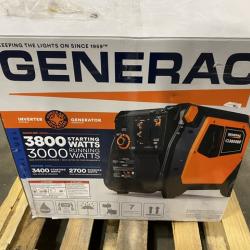Dallas Location - As-Is generac3800/3000-Watt Dual Fuel Inveter Generator