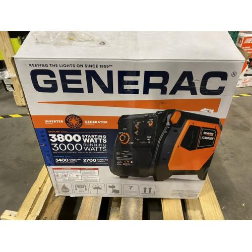 Dallas Location - As-Is generac3800/3000-Watt Dual Fuel Inveter Generator