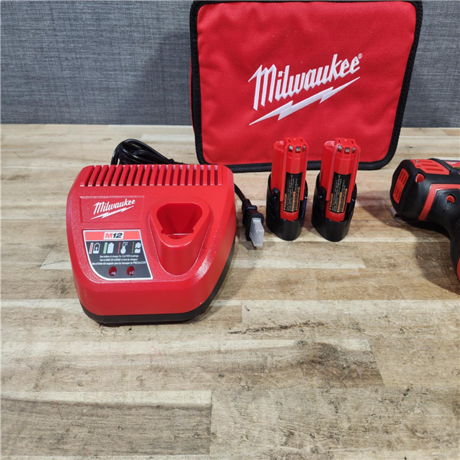 HOUSTON LOCATION - AS - IS Milwaukee M12 FUEL 12-Volt Lithium-Ion Brushless Cordless 1/4 in. Hex 2-Speed Screwdriver Kit W/(2) 2.0h Batteries & Hard Case