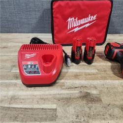 HOUSTON LOCATION - AS - IS Milwaukee M12 FUEL 12-Volt Lithium-Ion Brushless Cordless 1/4 in. Hex 2-Speed Screwdriver Kit W/(2) 2.0h Batteries & Hard Case