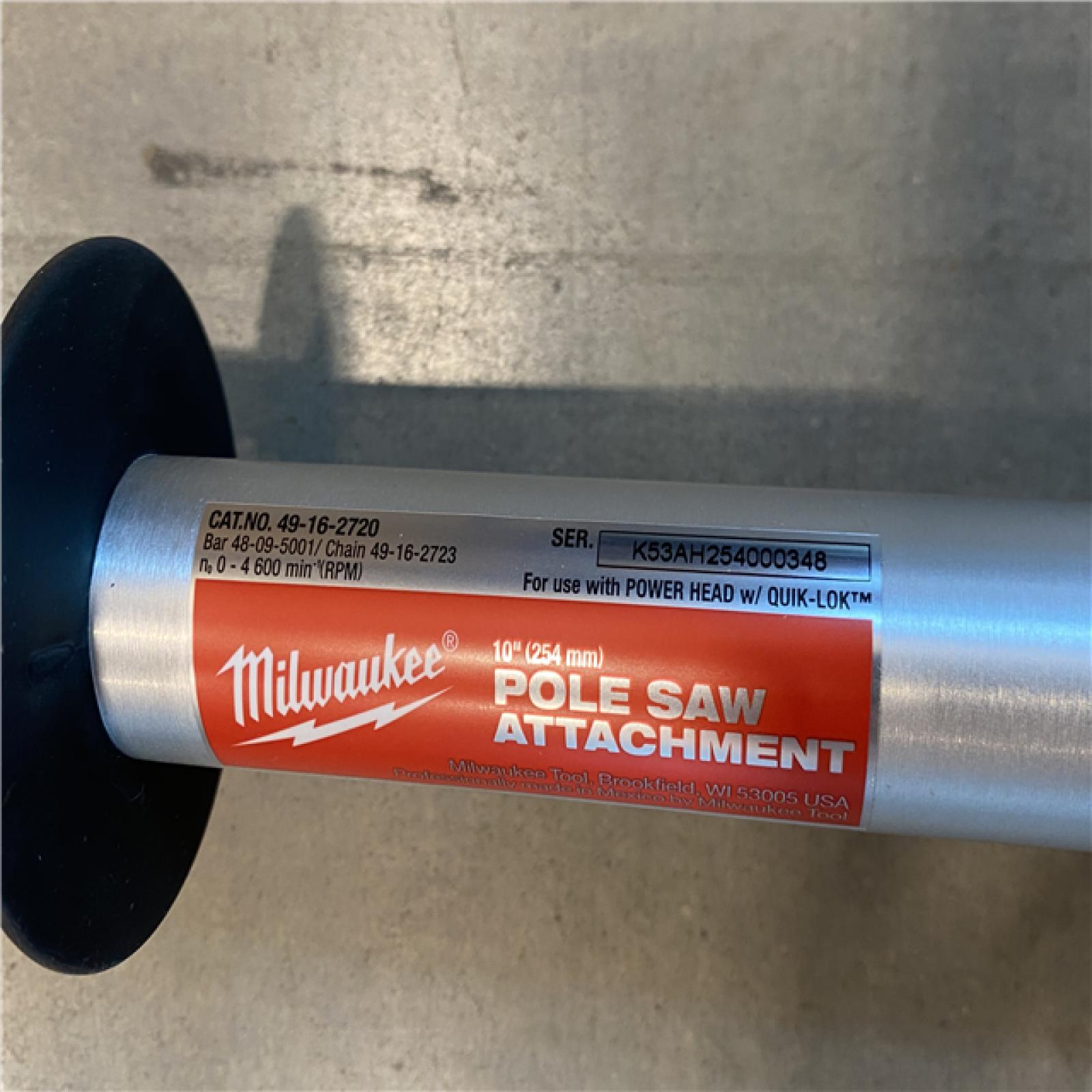 AS-IS Milwaukee FUEL QUIK-LOK 10 in. Pole Saw Attachment (Tool-Only)