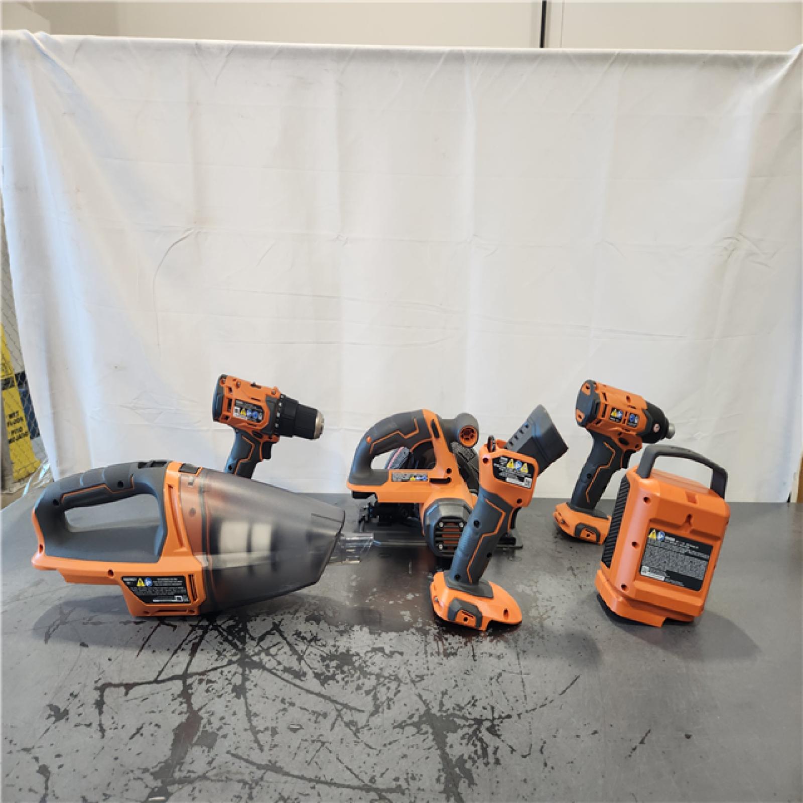 AS-IS- 18V Cordless 6-Tool Combo Kit with 2.0 Ah Battery  Charger  and Tool Bag