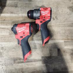 HOUSTON LOCATION - AS-IS Milwaukee FUEL 12-Volt Lithium-Ion Brushless Cordless Hammer Drill and Impact Driver Combo Kit