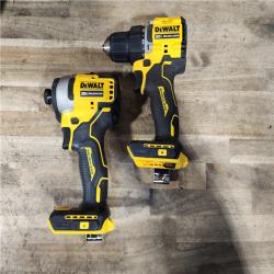 HOUSTON LOCATION - AS-IS Dewalt DCK225D2 20V MAX ATOMIC Brushless Compact Lithium-Ion 1/2 in. Cordless Drill Driver and 1/4 in. Impact Driver Combo Kit with 2 Batteries 2 Ah