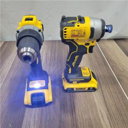 AS-IS DEWALT ATOMIC 20-Volt MAX Lithium-Ion Cordless Combo Kit (2-Tool) with (2) 2.0Ah Batteries, Charger and Bag