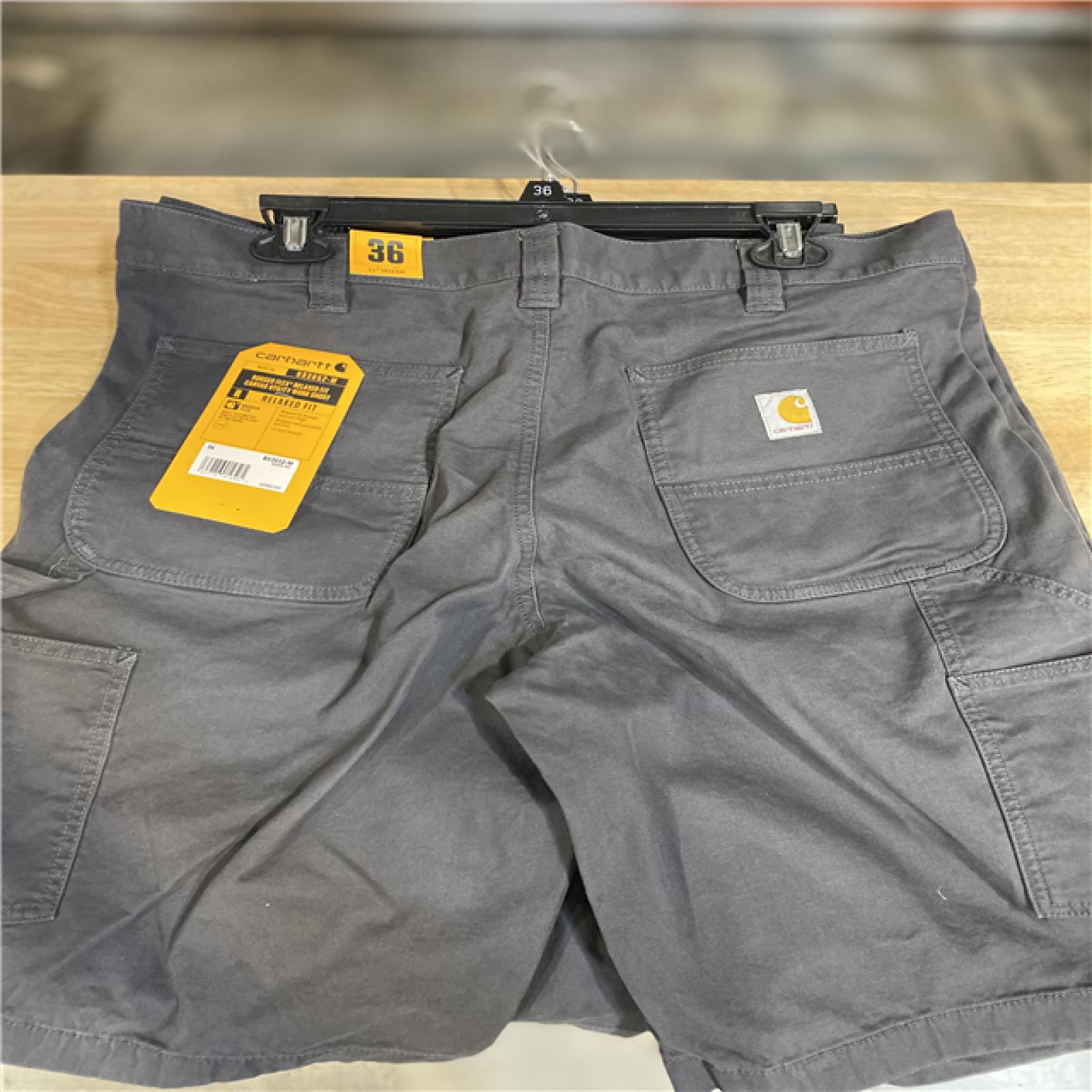 NEW! - Carhartt Men's 36 Shadow Cotton/Spandex Rugged Flex Rigby Work Short - (4 UNITS)