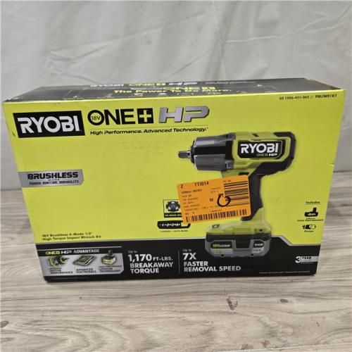 NEW! - RYOBI ONE+ 18V Cordless 4-Mode 1/2 in. High Torque Impact Wrench Kit