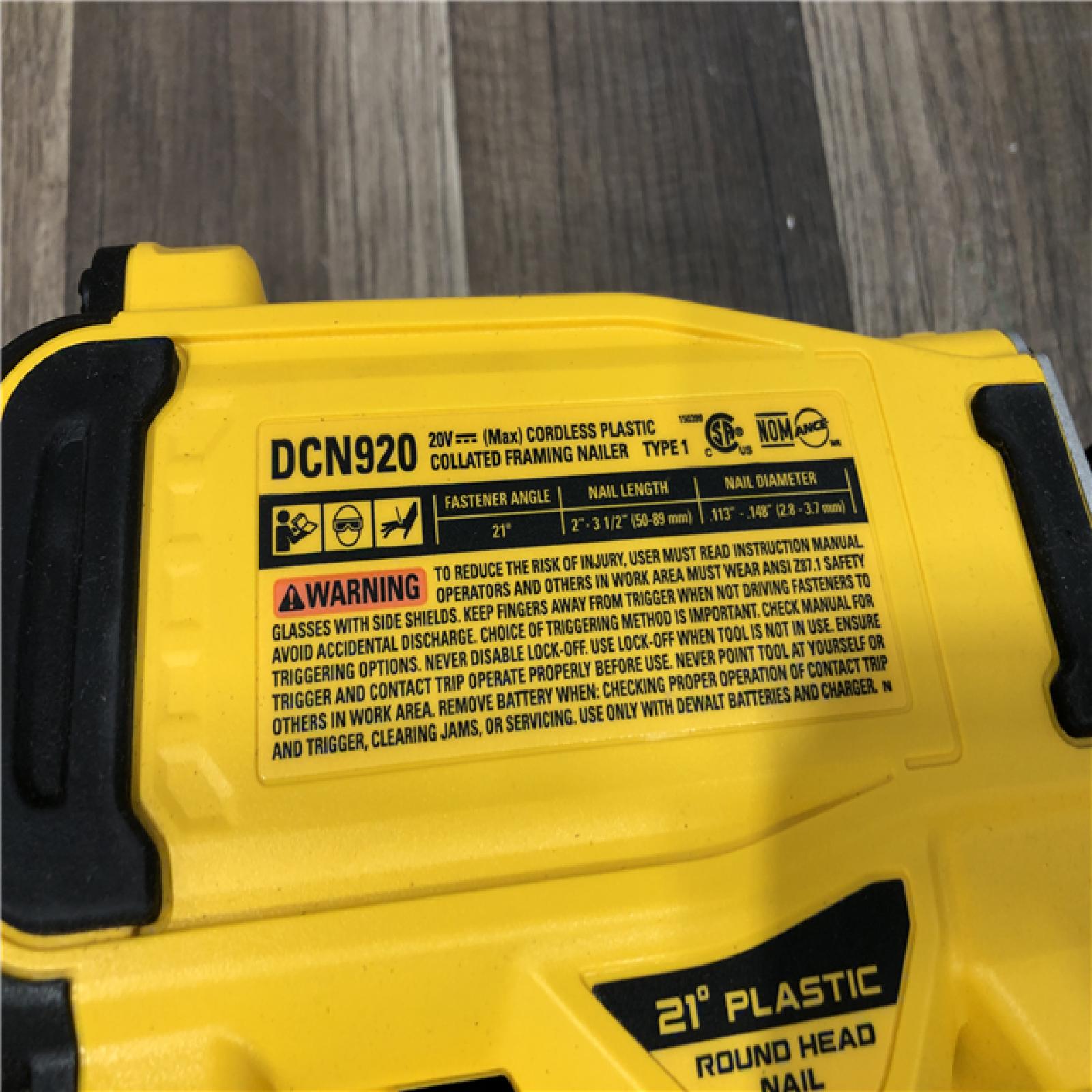 AS-IS DEWALT 20-Volt 21° Cordless Framing Nailer (Tool-Only)