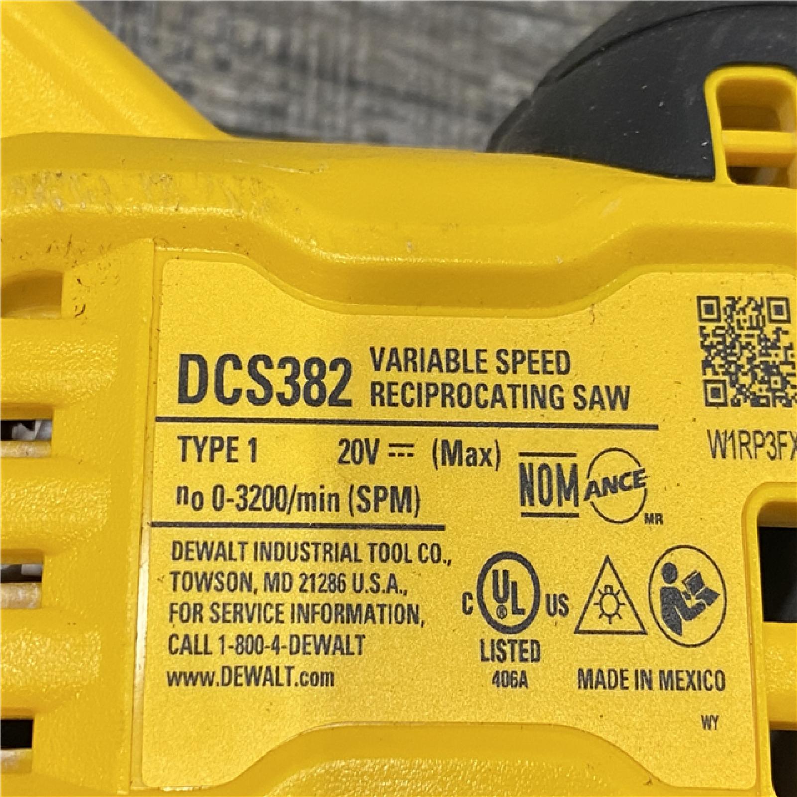 AS-IS DEWALT 20V MAX XR Cordless Brushless Reciprocating Saw (Tool Only)