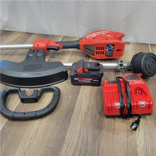 AS-IS MILWAUKEE  M18 FUEL 18V 16 in. Brushless Cordless Battery Powered String Trimmer W/QUIK-LOK Attachment Capability & 8.0 Ah Battery