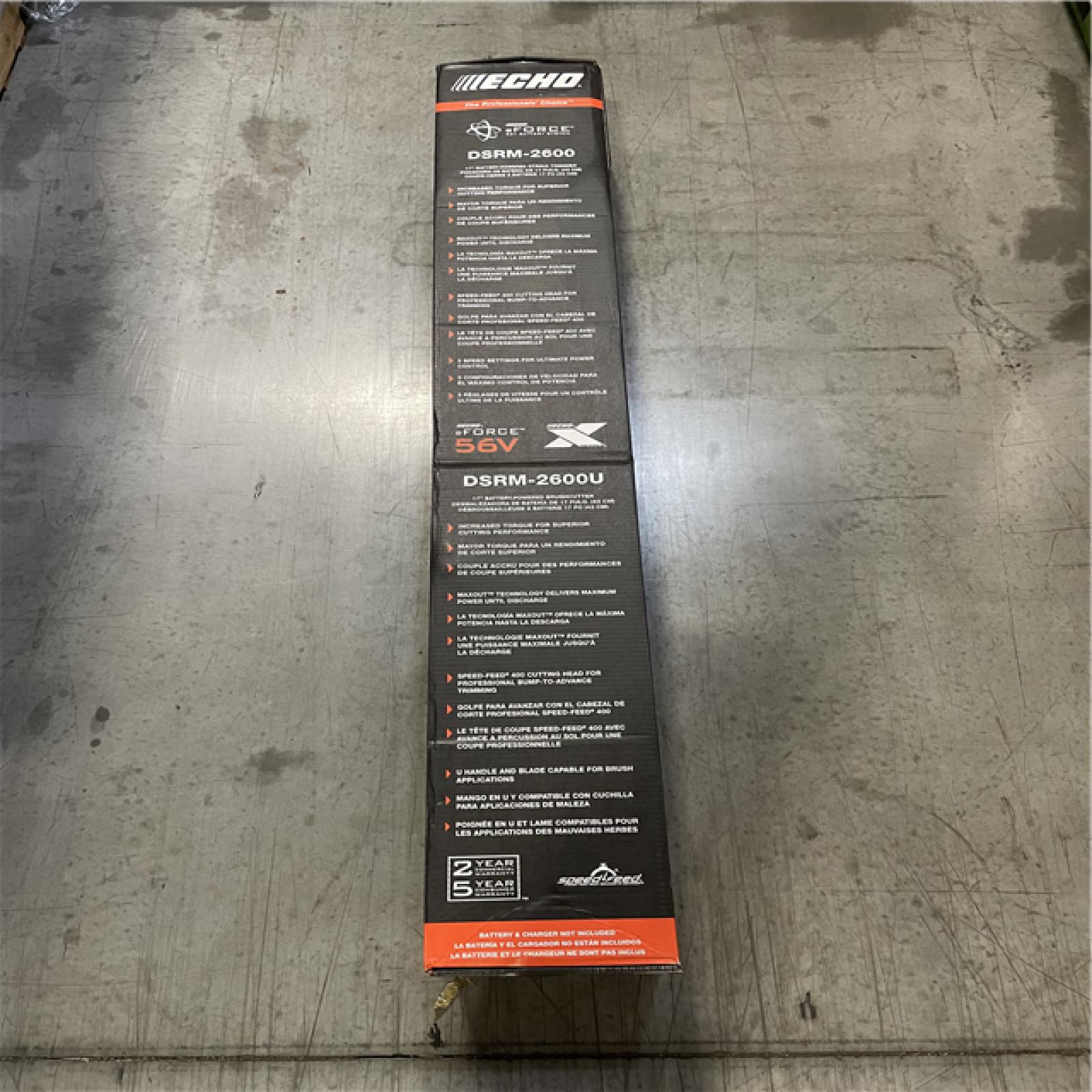 DALLAS LOCATION- NEW!- ECHO 56V X Series 17 in. Cordless U-Handle String Trimmer(Tool-Only)