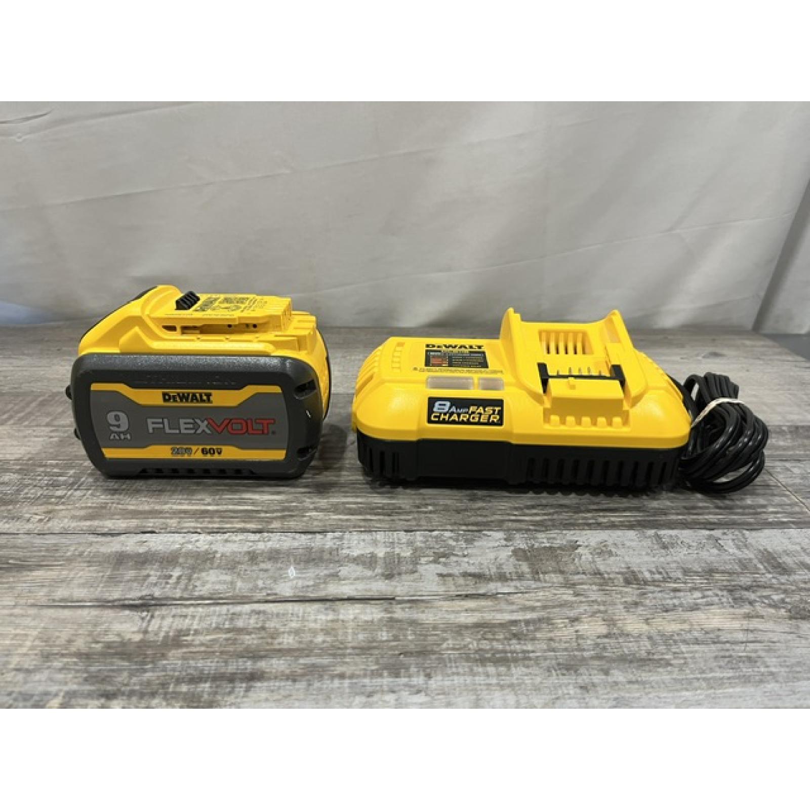 AS-IS DEWALT 20V/60V MAX FLEXVOLT Lithium-Ion 9.0Ah Battery and Charger Starter Kit