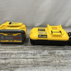 AS-IS DEWALT 20V/60V MAX FLEXVOLT Lithium-Ion 9.0Ah Battery and Charger Starter Kit