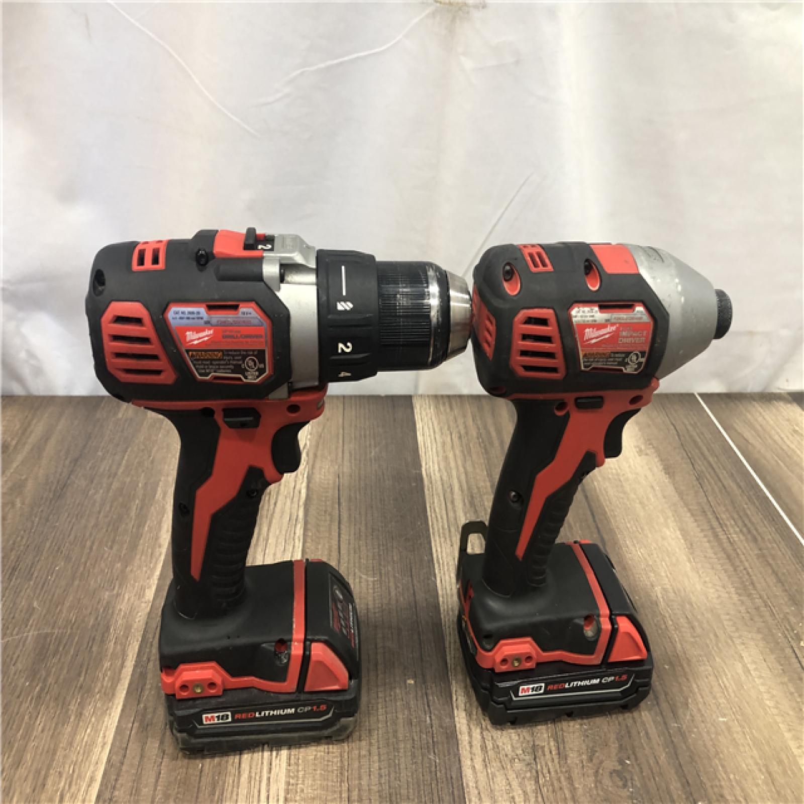 AS-IS Milwaukee 18V Lithium-Ion Cordless Drill Driver/Impact Driver Combo Kit