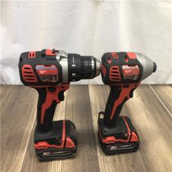 AS-IS Milwaukee 18V Lithium-Ion Cordless Drill Driver/Impact Driver Combo Kit