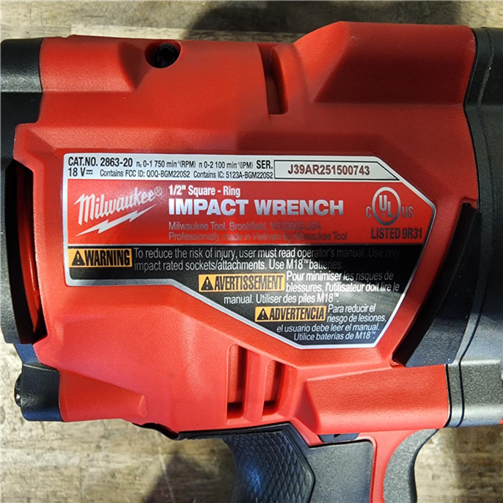 HOUSTON LOCATION - AS-IS (APPEARS LIKE NEW) M18 FUEL ONE-KEY 18V Lithium-Ion Brushless Cordless 1/2 in. Impact Wrench with Friction Ring (Tool-Only)