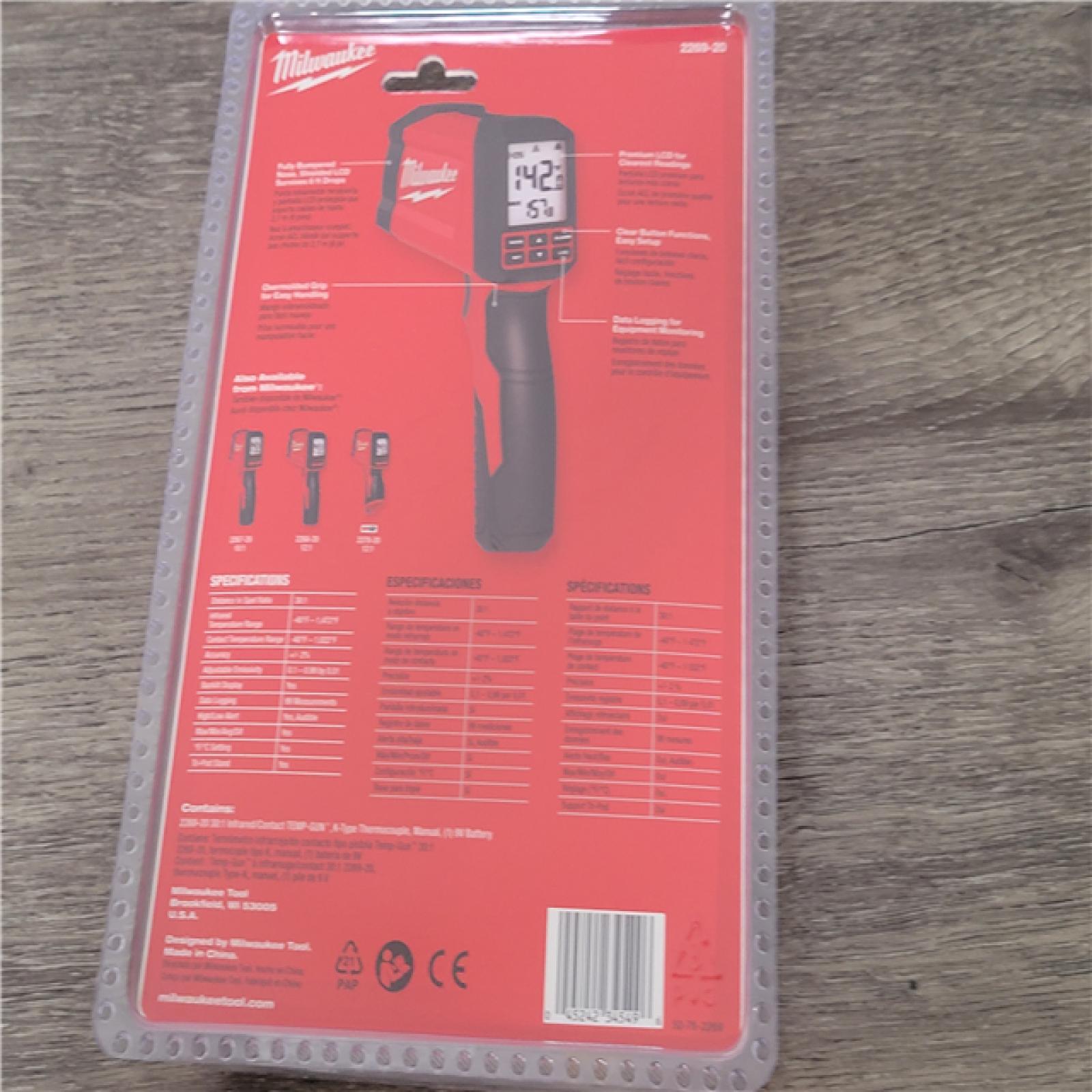 California NEW Milwaukee 30:1 Infrared/Contact Temp-Gun