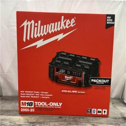 NEW - Milwaukee M18 Lithium-Ion Cordless PACKOUT Radio/Speaker with Built-In Charger
