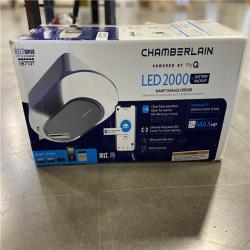 AS-IS Chamberlain 1 ¼ HP LED Smart Quiet Belt Garage Door Opener with Battery Backup