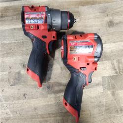 HOUSTON LOCATION - AS-IS Milwaukee 2 Tool Combo Kit W/ (2) Battery & Charger