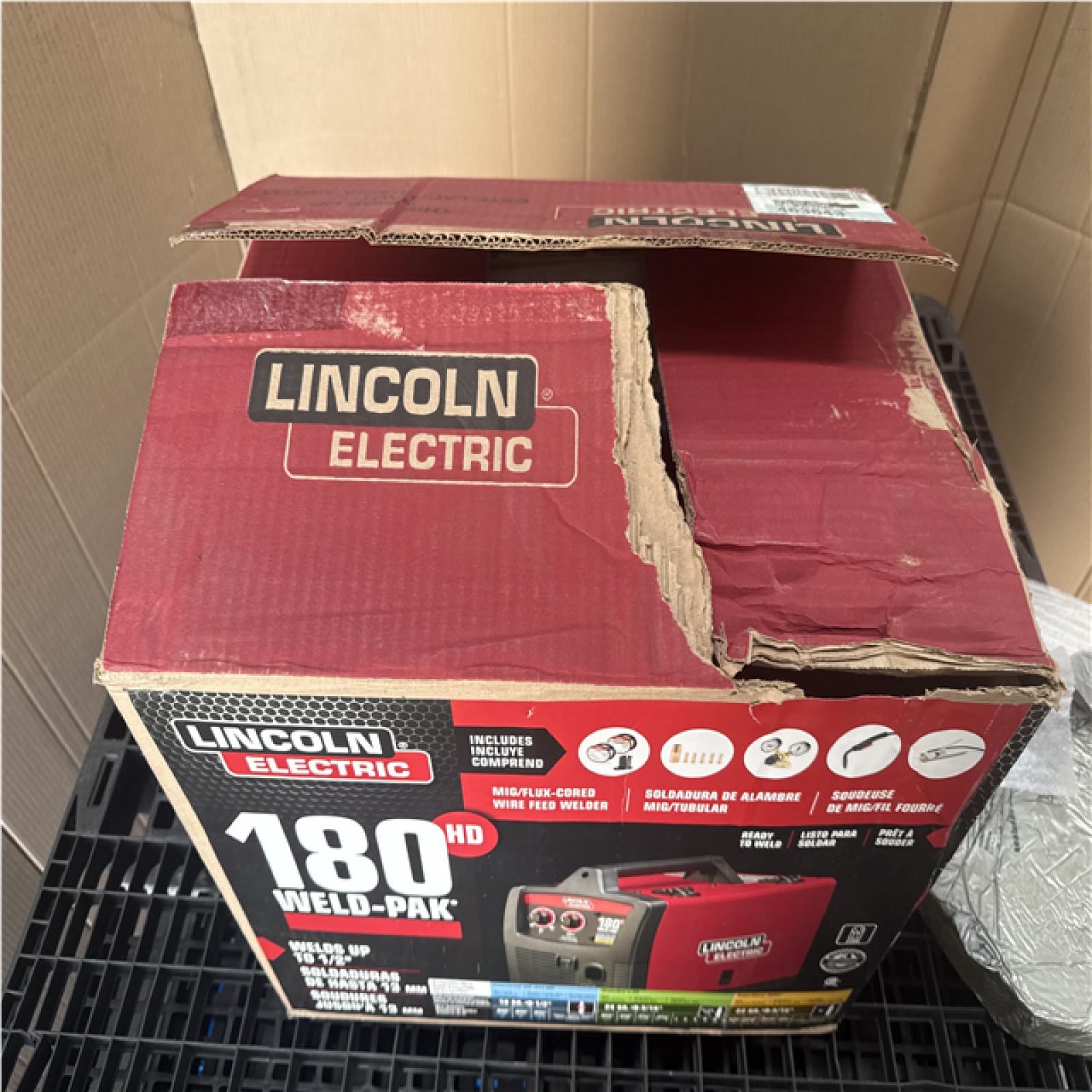 CALIFORNIA AS IS LINCOLN ELECTRIC 180HD WELD PAK