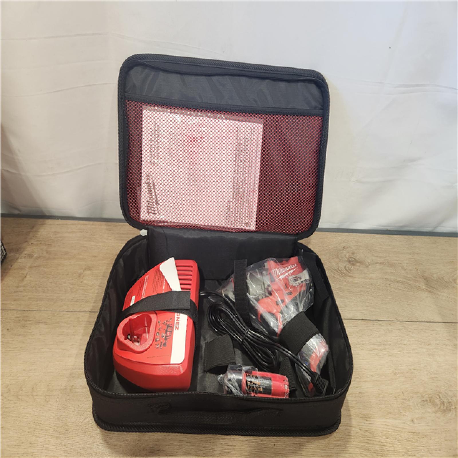 AS-IS- Milwaukee M12 FUEL 12-Volt Lithium-Ion Brushless Cordless 1/2 in. Hammer Drill Kit with 1 Compact 2.0Ah Battery Pack and 1 Charger