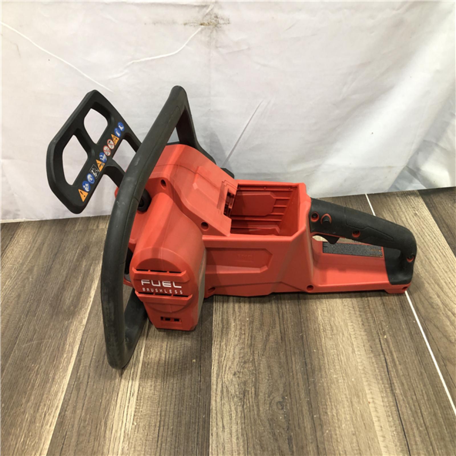 AS-IS Milwaukee FUEL 16 in. 18V Lithium-Ion Brushless Battery Chainsaw (Tool-Only)