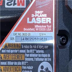 Houston Location AS-IS Milwaukee 12-Volt Lithium-Ion Cordless Green 250 ft. 3-Plane Laser Level Kit