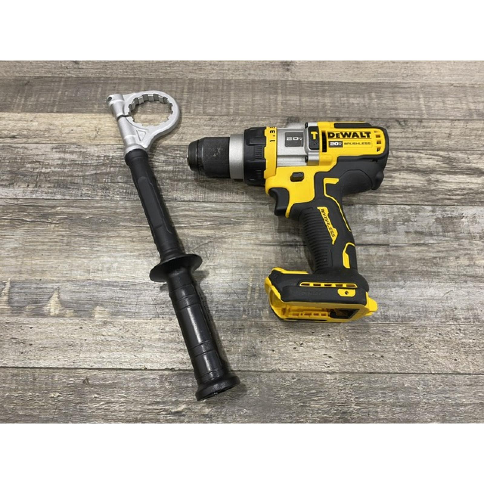 AS-IS DEWALT 20V MAX Brushless Cordless 1/2 in. Hammer Drill/Driver with FLEXVOLT ADVANTAGE (Tool Only)