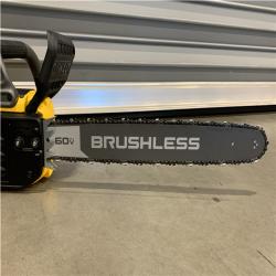 AS-IS DEWALT FLEXVOLT 60-Volt MAX 20 in. Brushless Cordless Battery Powered Chainsaw and Case (Tool with Case Only)