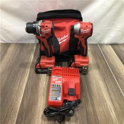 AS-IS Milwaukee M18 18V Lithium-Ion Brushless Cordless Compact Drill/Impact Combo Kit