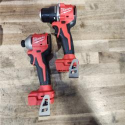 HOUSTON LOCATION - AS-IS Milwaukee M18 18V Lithium-Ion Brushless Cordless Compact Drill/Impact Combo Kit (2-Tool) W/(2) 2.0 Ah Batteries  Charger & Bag
