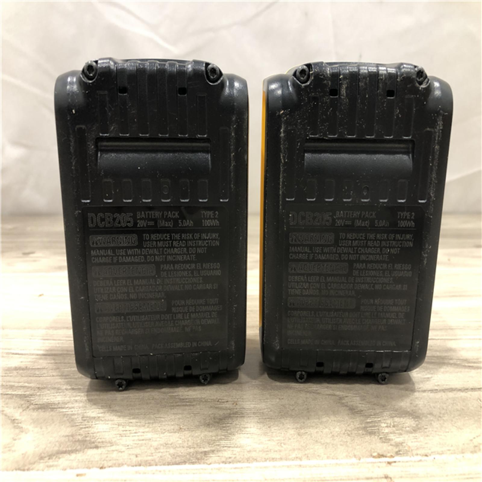 AS-IS DEWALT 20V MAX Lithium-Ion 5.0Ah Battery (2-Pack)