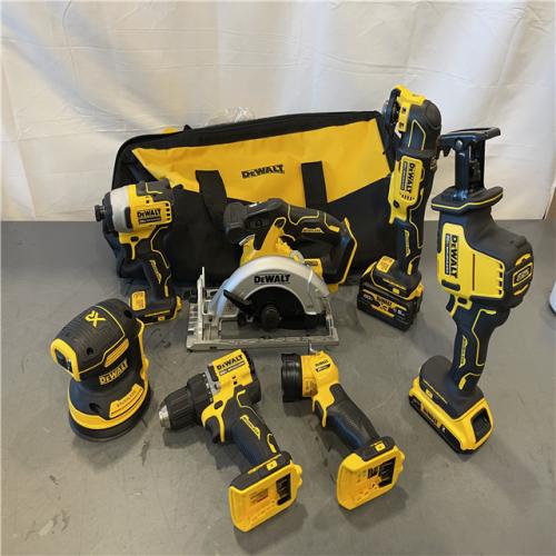 AS-IS - DEWALT 20-Volt MAX Lithium-Ion Cordless 7-Tool Combo Kit